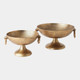 Global Views Supreet Handles Antique Brass Bowl