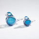 Global Views Calliope Glass Bird Clear with Blue Decorative Sculpture