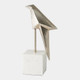 Global Views Perched Origami Bird Nickel Decorative Sculpture