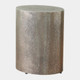 Global Views Arwen Antique Nickel Texture Drum Table