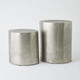 Global Views Arwen Antique Nickel Texture Drum Table