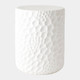 Global Views Brorie Chiseled White Garden Stool