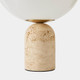 Global Views Orb Travertine Globe Table Lamp