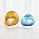 Global Views Lacuna Single Hole Glass Amber Vase