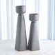 Global Views Cupped Dark Gray Vase