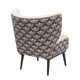LR Home Alen 02853 White Black Accent Chair