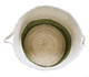 LR Home Baskets 16043 Bleached White Moss Green Basket