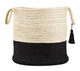 LR Home Baskets 16043 Bleached White Black Basket