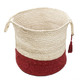 LR Home Baskets 16043 Bleached White Cranberry Red Basket