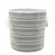 LR Home Outdoor Basket 07588 Slate Blue-Gray White Basket