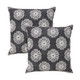 LR Home Fantasy 07802 Black Throw Pillow