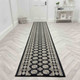 Dynamic Ancient Garden 57102 3636 Charcoal Silver Custom Runner - 26" Wide