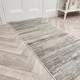 Dynamic Annalise 7611 989 Grey  Beige Charcoal Custom Runner - 26" Wide