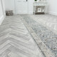 Dynamic Annalise 7604 580 Blue Beige Custom Runner - 31" Wide