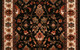 Kashimar Floral Herati 0600/3220a Black Teal Carpet Stair Runner