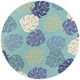 Kas Harbor 4228 Turquoise Palms Rug