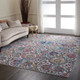 Nourison Ankara Global ANR06 Ivory Blue Rug