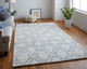 Abytha 6458F Transitional Diamond Gray/Blue/Ivory Area Rug
