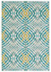 Feizy Keats 3469F Blue Yellow Rug