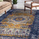 Amer Manhattan MAN-34 Beale Navy Orange Rug