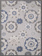 Kas Calla 6932 Grey Blue Suzani Rug