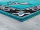 United Weavers Bristol 2050 11269 Lilium Turquoise Rug