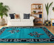 United Weavers Bristol 2050 11269 Lilium Turquoise Rug