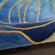 Nourison Prismatic PRS32 Blue Gold Rug