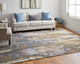 Feizy Clio 39K6F Brown Blue Ivory Area Rug