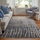 Feizy Kano 39LIF Black Gray Ivory Area Rug