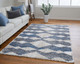 Feizy Mynka 39IFF Ivory Gray Blue Area Rug