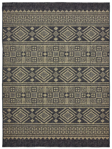 Payless Rugs LR Home Sunshower 81241 Black Brown Rug - Payless Rugs