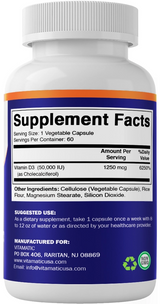 Vitamatic Vitamin D3 50000 IU Weekly Dose - 60 Veggie Capsules Vitamatic Vitamin D3 50000 IU Weekly Dose - 60 Veggie Capsules