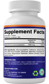 Vitamatic Vitamin B12 1000 mcg - 365 Fast Dissolve Tablets