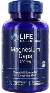 Life Extension Magnesium Caps 500 mg. - 100 Vegetarian Capsules Life Extension Magnesium Caps 500 mg. - 100 Vegetarian Capsules