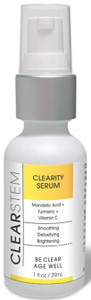CLEARstem CLEARITY Exfoliating Facial Serum with Vitaminc Turmeric and Mandelic Acid -- 0.2.oz.