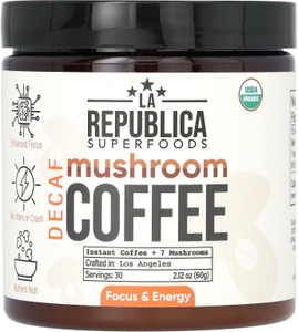 LA Republica, Mushroom Instant Coffee + 7 Mushrooms Decaf