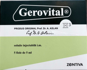 Gerovital GH3 Aslan Original Romanian Anti-Aging 5 vials box