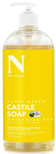 Dr. Natural Pure Castile Liquid Soap - Unscented Baby Mild