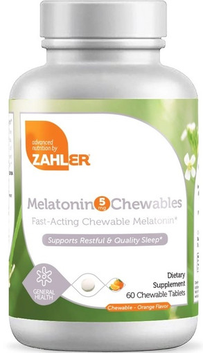 Zahler Melatonin Chewables Orange -- 5 mg - 60 Chewable Tablets