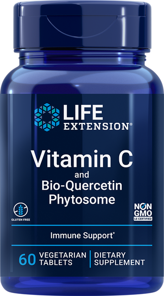 Life Extension Vitamin C and Bio-Quercetin Phytosome 60 Vegetarian Tablets