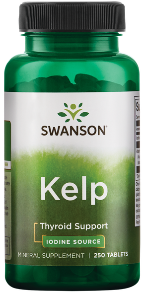 Swanson Premium Kelp Iodine Source 225 mcg 250 Tablets