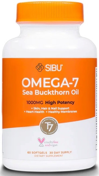 Sibu Sea Berry Therapy Omega-7 Support Sea Buckthorn Oil 60 Softgels