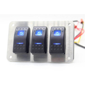 SS 3 Rocker Switch Panel