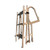 Square Tube Aluminum Dock Ladder - 4 step folded up side view
