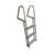 Square Tube Aluminum Dock Ladder - side view of the 3 step ladder