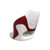 Premium Captain's Bucket Seat w/Flip Up Bolster - White/Red Back of seat
