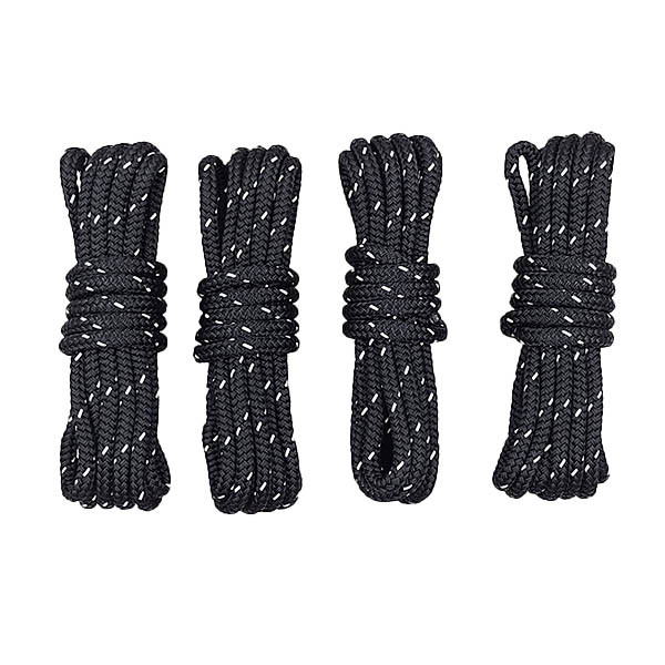 Reflective 3/8" x 15' Double Braid Dock Line - 4 Pack