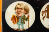 Magic Lantern Slide Ernst Plank 1800s Glass 2 ⅝ x 8 ⅝" 4 Caricatures RARE V17