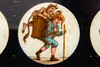 Magic Lantern Slide Ernst Plank 1800s Glass 2 ⅝ x 8 ⅝" 4 Caricatures RARE V17